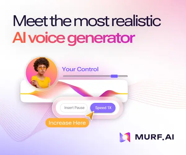 Murf AI 横幅：自然语音生成与音频制作工具